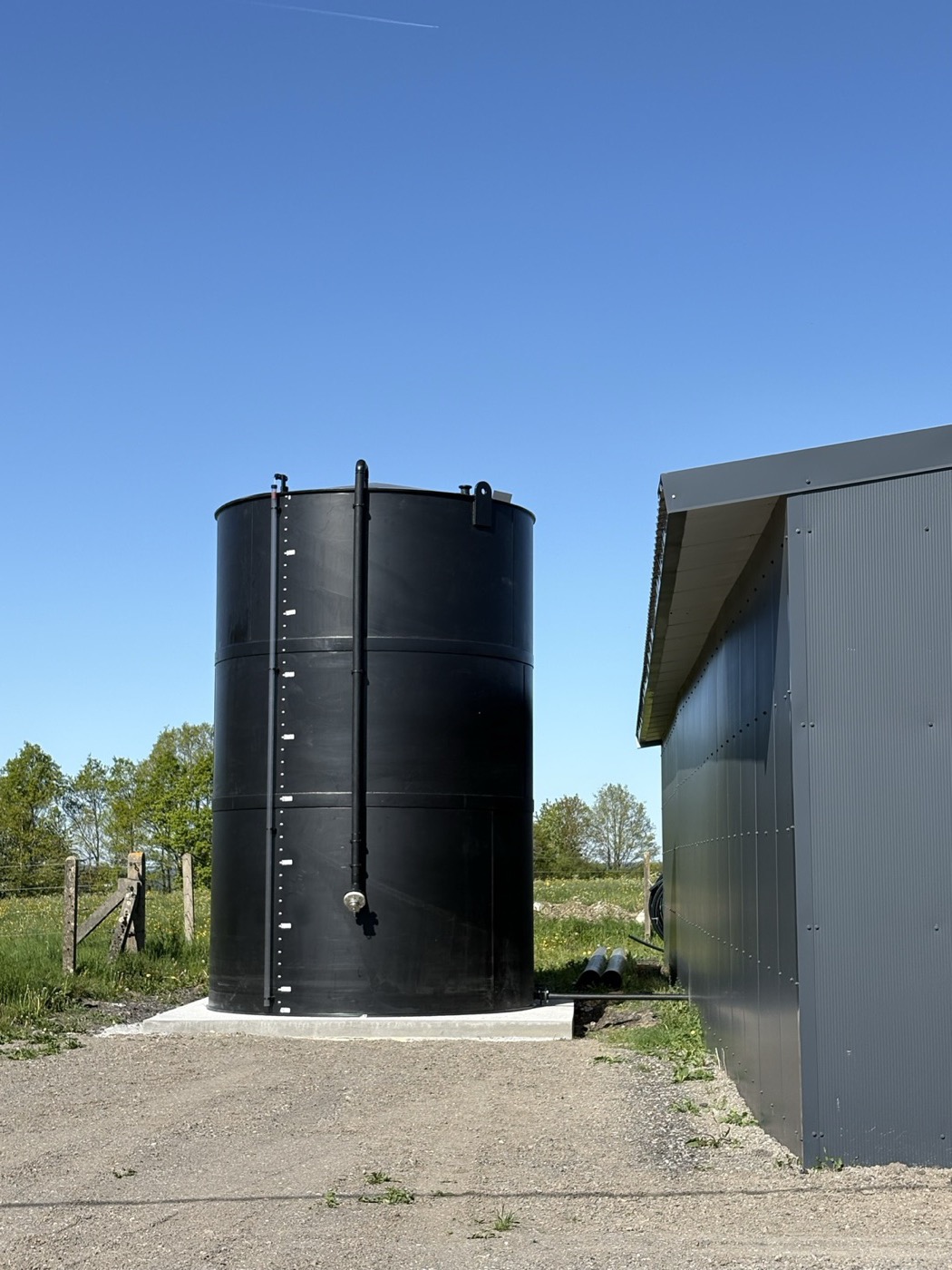 Enkelwandige kunststof opslagtank voor water en pekel
